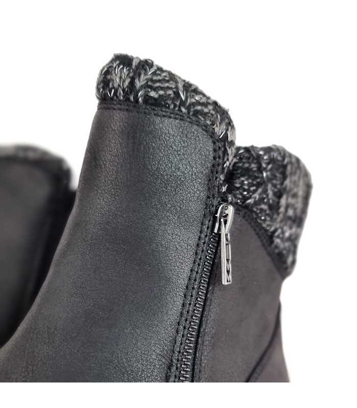 remate de punto de Bota mujer Collab Skechers negra