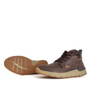 Suela antideslizante de Bota casual hombre en color marrón chocolate