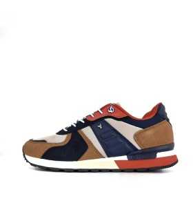 Vista lateral : Zapatilla deportiva hombre Oasis de Yumas en color azul