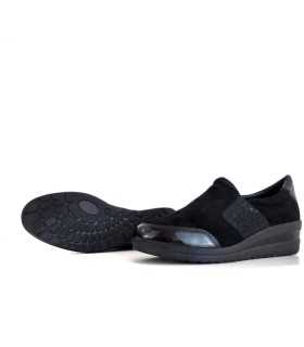 Piso antideslizante de Zapato negro mujer cuña de Vicmart