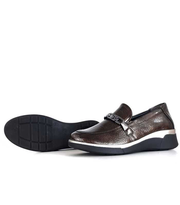 Piso de poliuretano de zapatos Miss marron