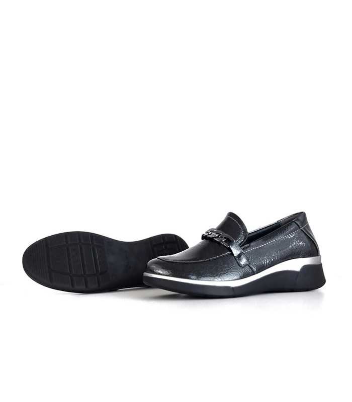 Piso de poliuretano de zapatos Miss gris