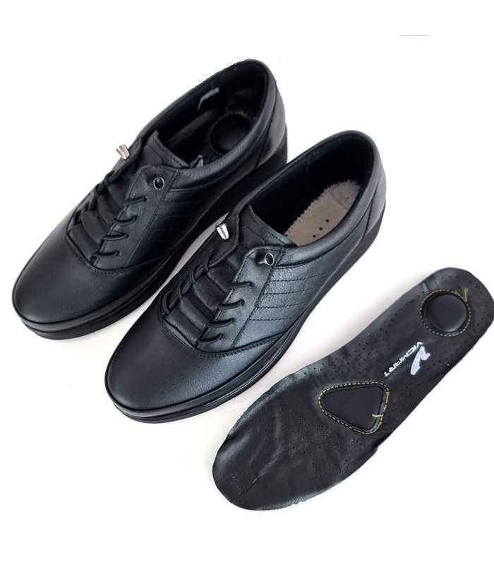 plantilla extraible acolchada en zapatos negro de mujer