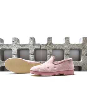 Foto de la suela : Suela de goma antideslizante, ideal para el hogar de zapatilla rosa