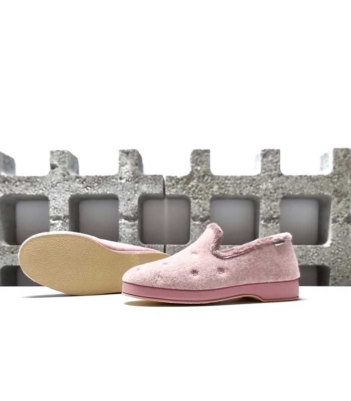 Foto de la suela : Suela de goma antideslizante, ideal para el hogar de zapatilla rosa