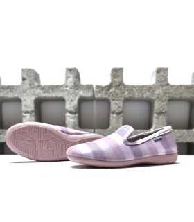 Suela flexible y antideslizante en la zapatillas de casa Garrido Muro en zapatilla rosa