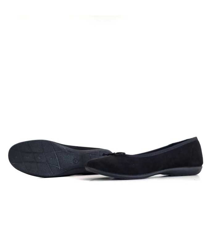 Suela antideslizante zapatilla casa bailarina negra.