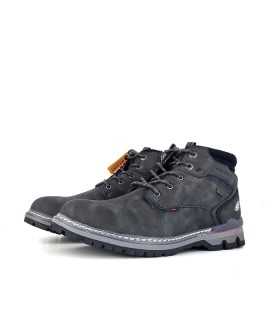 Bota hombre piel gris impermeable Dockers vista de medio perfil