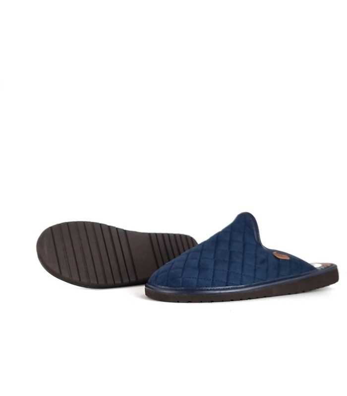 Suela microporosa antideslizante de la zapatillas Segovia azul, diseñada para ligereza y comodidad