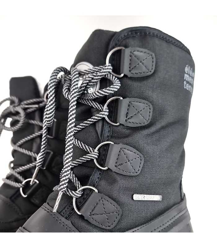 Detalle del cierre con cordones de la botas de agua Elementerre para hombre