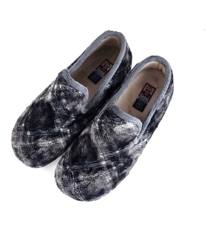 vista superior de Zapatillas casa hombre gris
