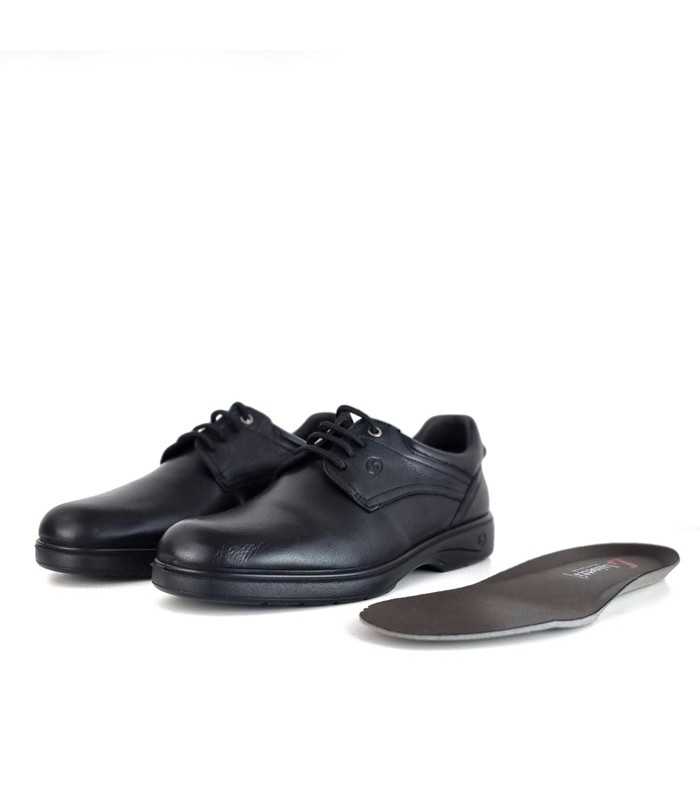 Plantilla extraíble y antibacteriana del zapato negro de Luisetti para hombre