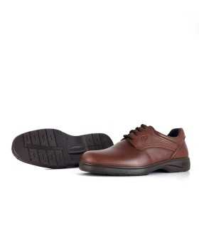 Vista de la suela ultra ligera y antideslizante del zapato Luisetti de zapato marron