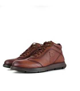 Foto medio perfil bota piel marrón impermeable Cardozo 1956