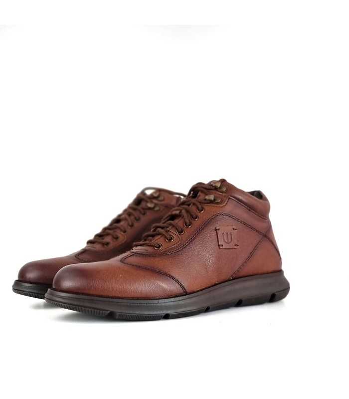 Foto medio perfil bota piel marrón impermeable Cardozo 1956