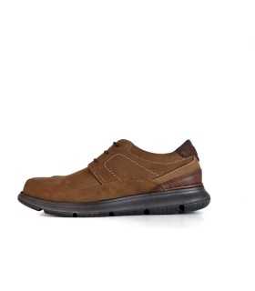Zapatos de piel marrónes impermeable para hombre de perfil - Cardozo 1956