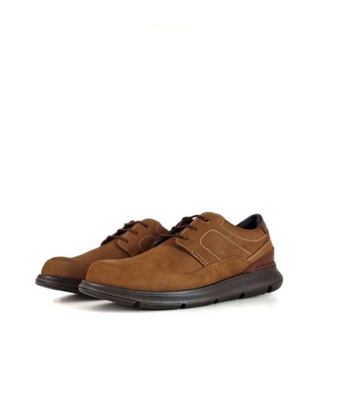 Zapatos de hombre marrón impeZapato de hombre marrón impermeable medio perfil con cierre de cordones - Cardozo 1956