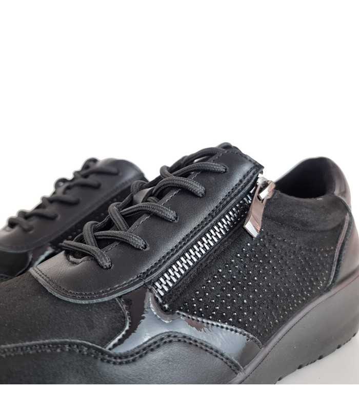 detalle del cierre de cremallera de Zapato cordón cremallera musgo del Doctor Cutillas color negro