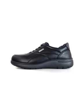 Perfil del zapatos impermeables negros Luisetti para hombre con elásticos negro