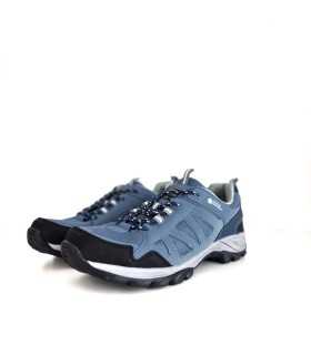Vista de medio perfil de la zapatilla impermeable Coachella en azul