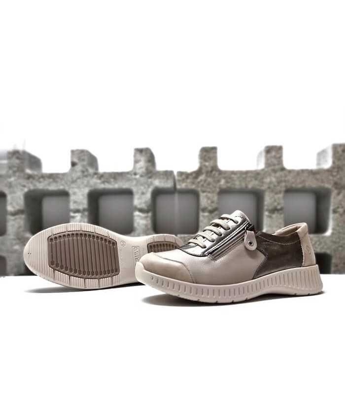 Suela ligera y resistente del zapato mujer ancho Joe Suave color Stone