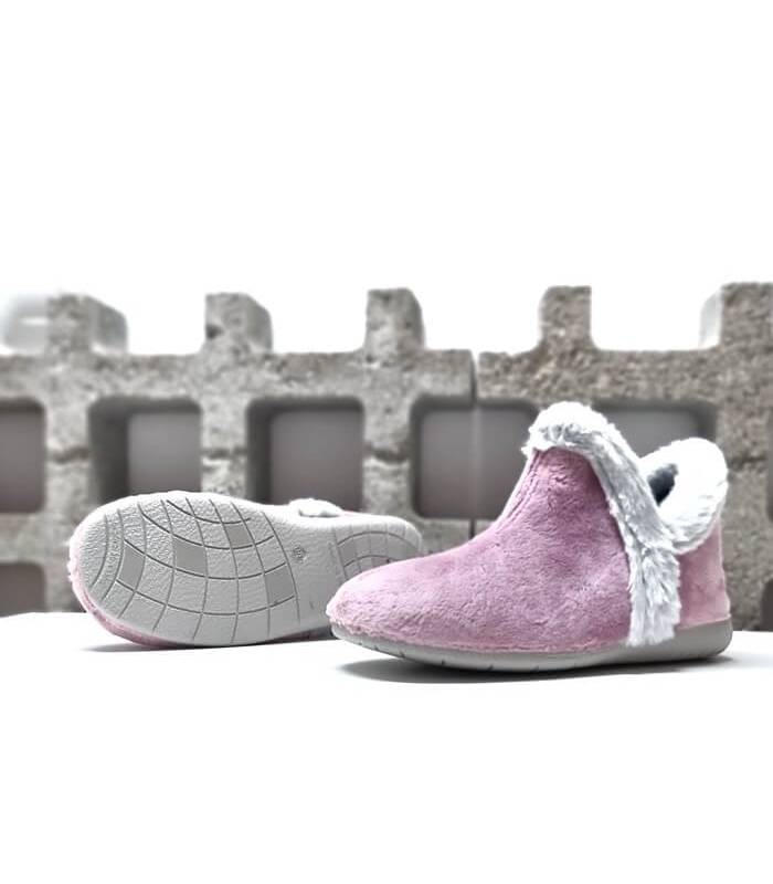 Piso de goma antideslizante de la zapatilla bota mujer rosa Garrido Muro.