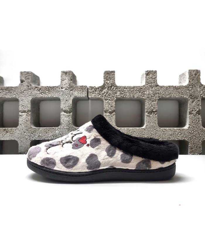 Zapatilla casa perro dálmata Plumaflex perfil derecho