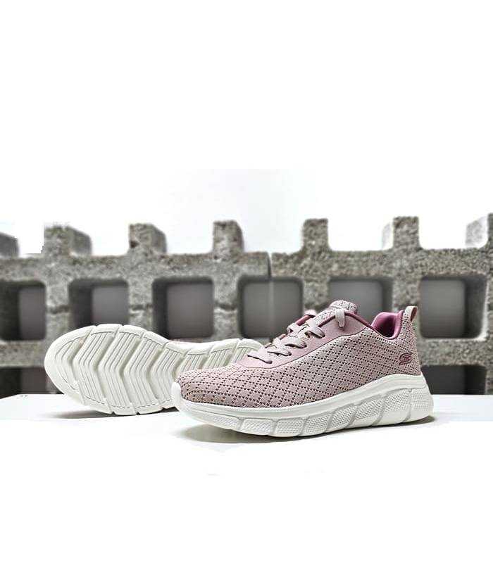 Foto de la suela: Suela de goma flexible con diseño antideslizante de zapatilla skechers rosa