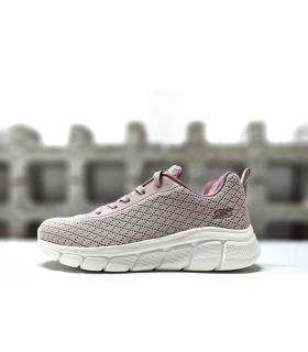 Foto lateral: Deportivo mujer Skechers B Flex Quick Pivot en color rosa.