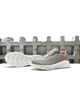 Foto de la suela: Suela de goma flexible con diseño antideslizante de zapatilla deportiva de Skechers gris