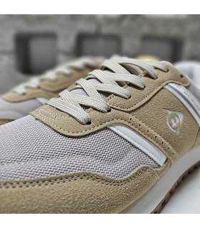 Detalle del textil de Zapatillas deportivas hombre Dunlop color beige
