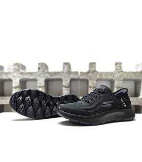 Suela Skechers Go Walk Flex con tecnología Flex Pillars™ para una tracción estable y pisada segura de zapatilla negra