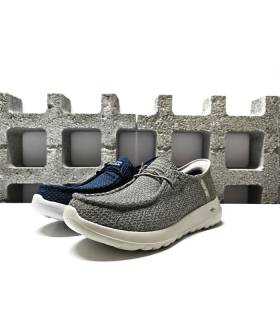 Comparattiva de los dos colores taupe y azul navy del deportivo Go walk slip ins de Skechers