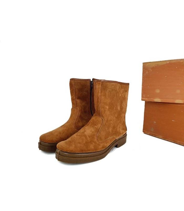 Imagen de medio perfil: Botas apicultor serraje con cremallera y forro de borreguito