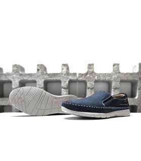 Suela de goma flexible y antideslizante del zapato mocasín Baerchi.