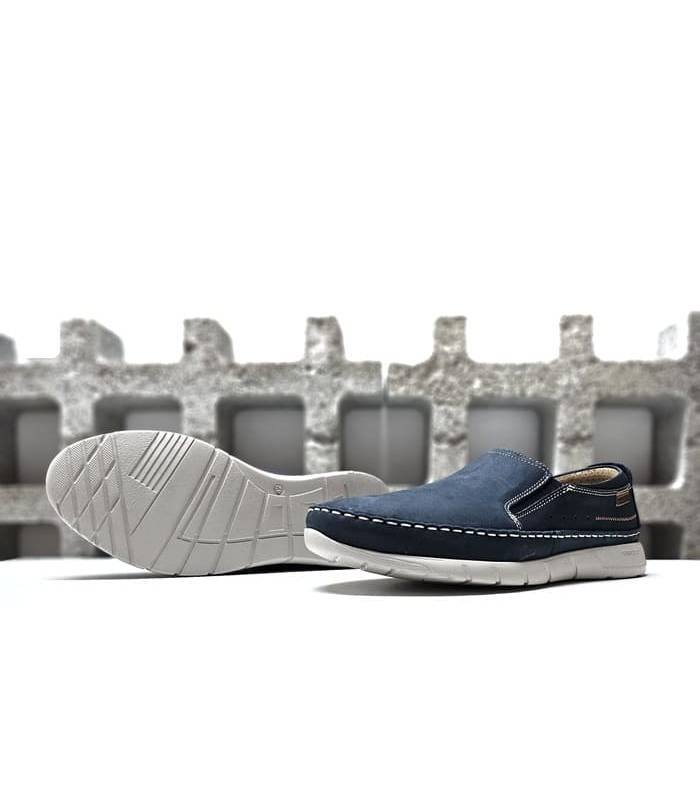 Suela de goma flexible y antideslizante del zapato mocasín Baerchi.