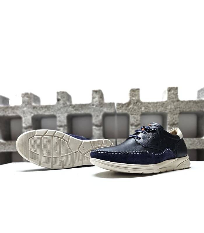 Suela de caucho antideslizante que proporciona estabilidad y confort de zapato azul
