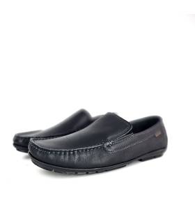 Zapato kiowa hombre piel de Baerchi en color negro, vista de medio perfil