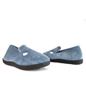Vista de los dos perfiles de Zapatillas casa mujer Plumaflex  azul