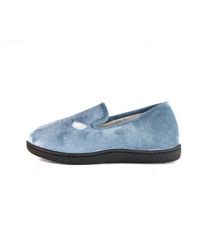 Foto de perfil: Zapatillas casa mujer cerrada Plumaflex en tejido suave azul