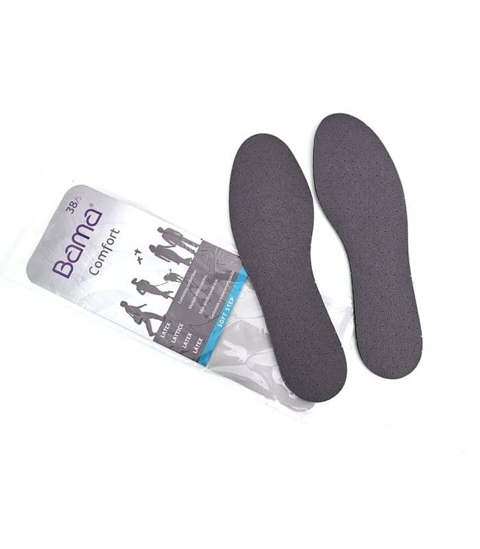 Plantillas Soft Step de Bama para mujer con tejido transpirable y látex.