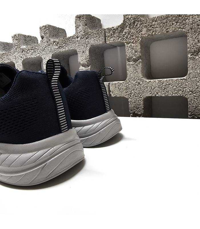Vista trasera de Zapatilla deportiva hombre azul