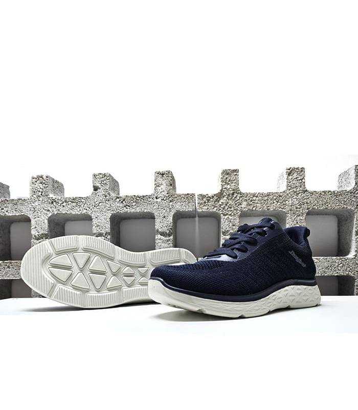 Suela resistente y antideslizante para estabilidad de zapatilla Chalon azul marino de Jhayber
