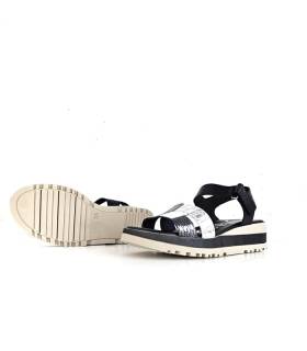 sandalias mujer plataforma piso goma antideslizante bicolor
