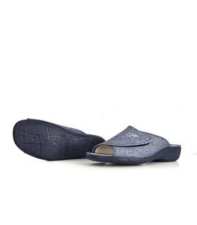 Piso de goma flexible zapatilla morada mujer de zapatilla azul