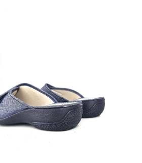 Zapatilla pinki mujer cuña azul de Cabrera, vista trasera