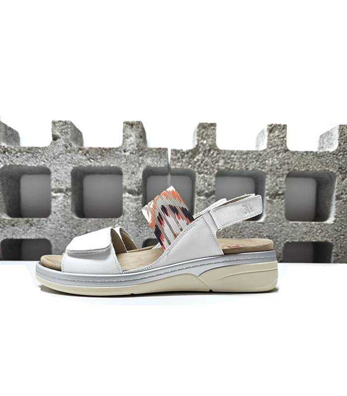 sandalias mujer piel blanca perfil cuña Treintas