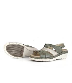 sandalias mujer verde suela antideslizante piso Mykonos