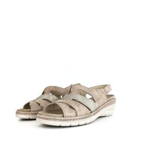 sandalias mujer beige medio perfil plantilla extraíble