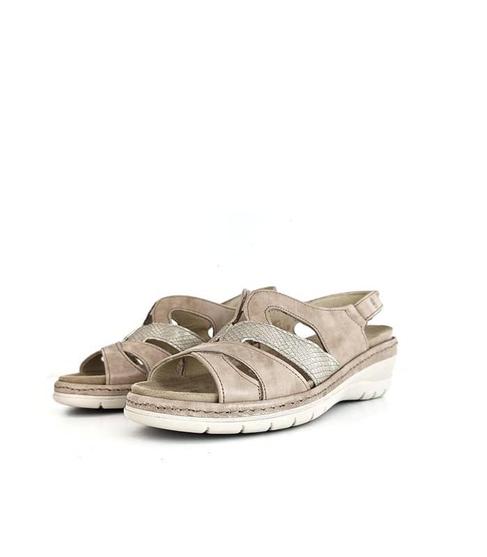 sandalia mujer beige medio perfil plantilla extraíble